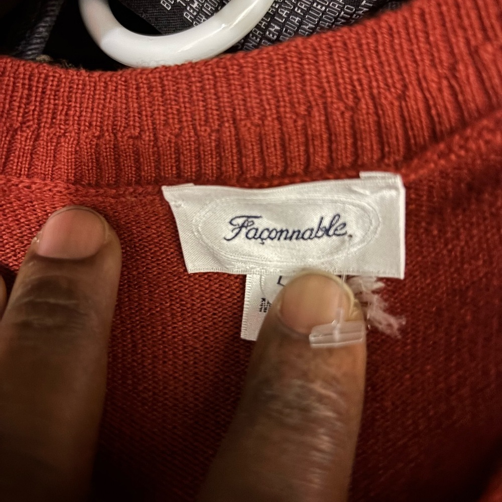 Faconnable Vibrant Red Knitwear made in Italy. Brand New.